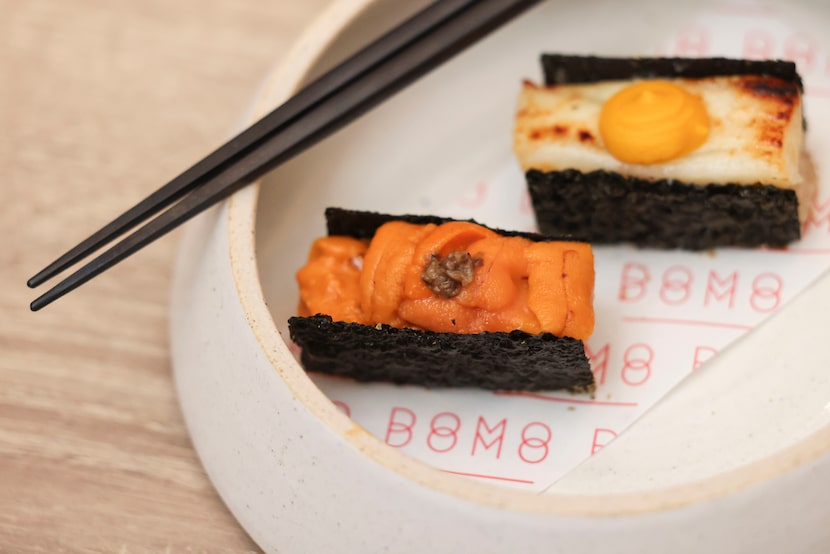 Domodomo Kō in Dallas is a Korean-Japanese restaurant with a la carte handrolls and sushi.