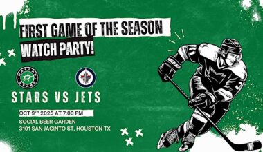 Dallas Stars vs. Winnipeg Jets Opening Game Watch Party at Social Beer Garden