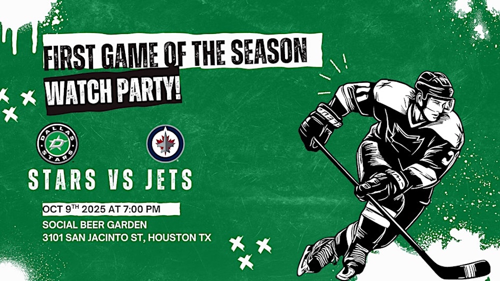 Dallas Stars vs. Winnipeg Jets Opening Game Watch Party at Social Beer Garden