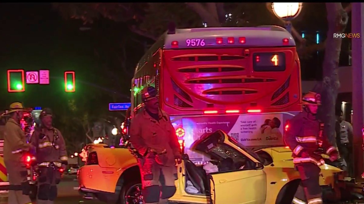 Driver killed after colliding with bus in West Hollywood – NBC Los Angeles