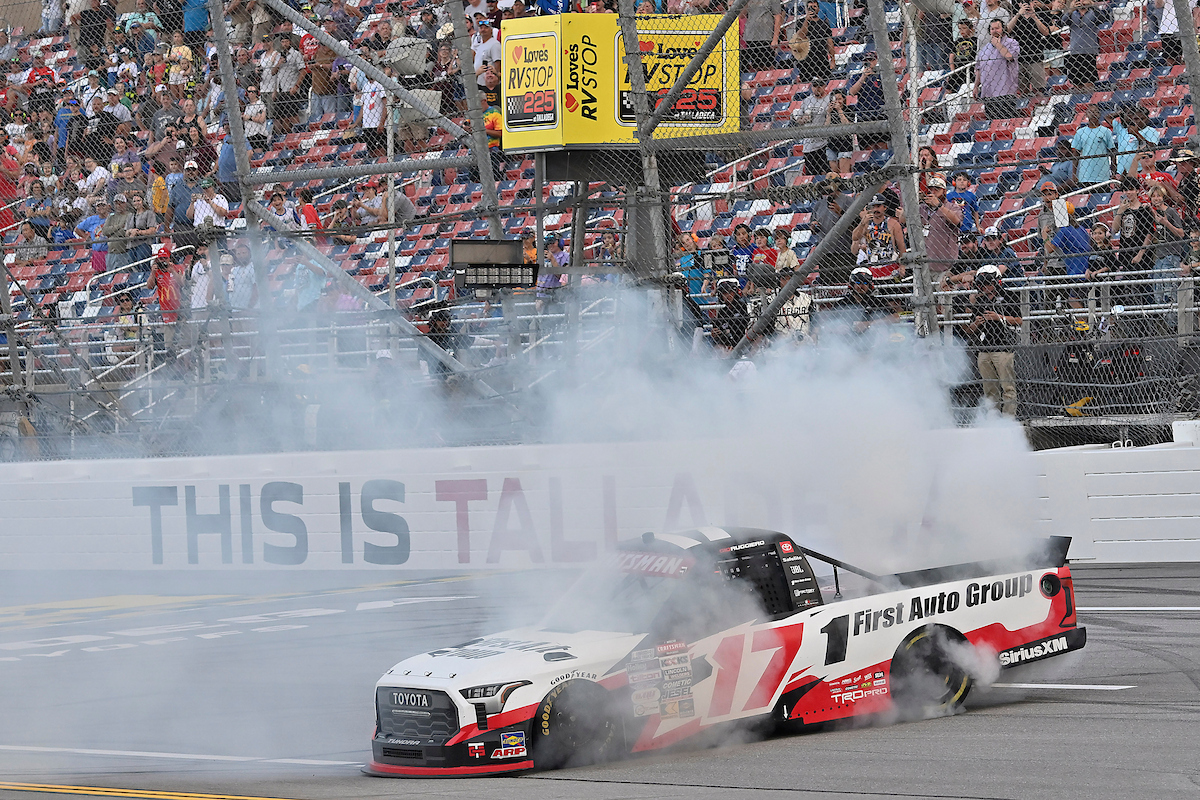 Gio Ruggiero Plays Spoiler at Talladega; Captures Career First Win