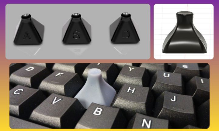 Close-up view of Deliz mechanical keyboard.