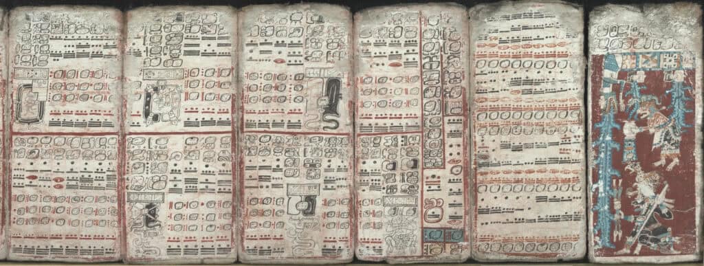 Sheets of the Dresden codex that the Ancient Maya used to track and predict eclipses
