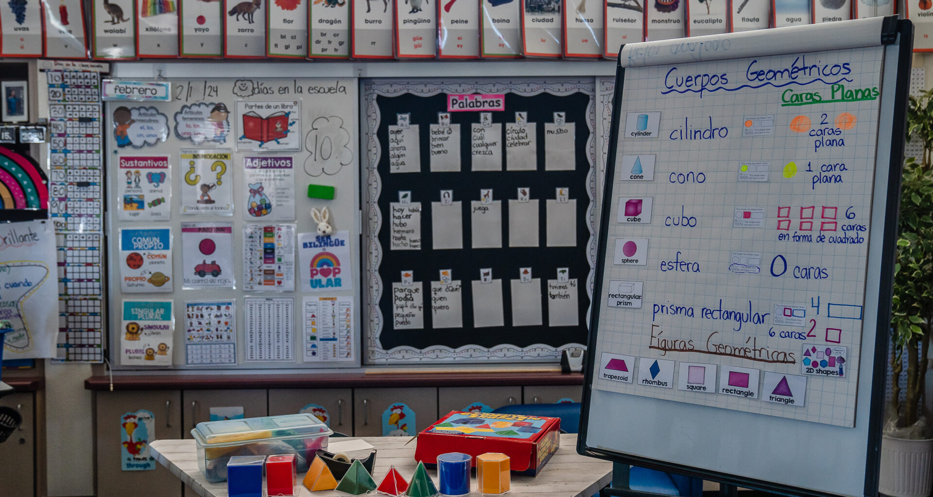 First grade classroom at Edison Elementary School in City Heights on Feb. 15, 2024. / Ariana Drehsler for Voice of San Diego