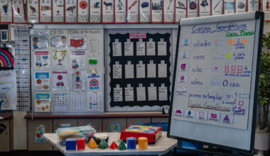 First grade classroom at Edison Elementary School in City Heights on Feb. 15, 2024. / Ariana Drehsler for Voice of San Diego