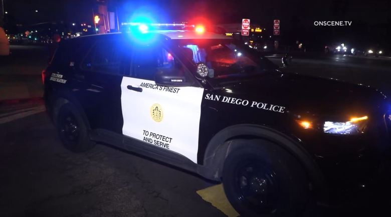 San Diego Police cruiser suspect arrest