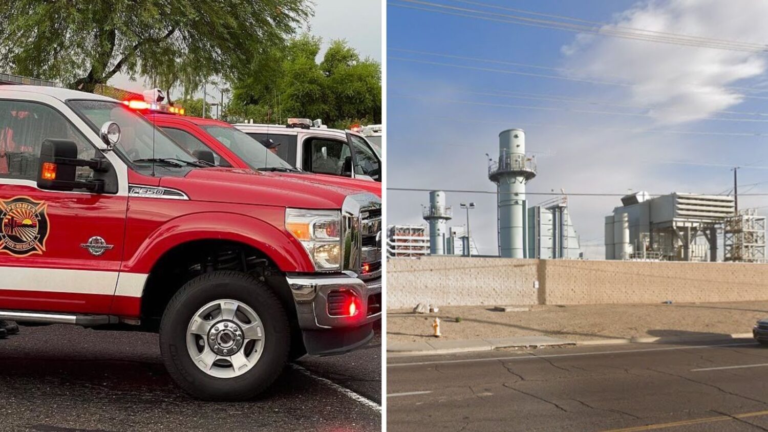 Firefighters are battling a blaze at a battery storage facility in the West Valley that broke out o...