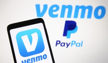 Venmo logo, a mobile payment service of PayPal is seen displayed on a smartphone and a PC screen.