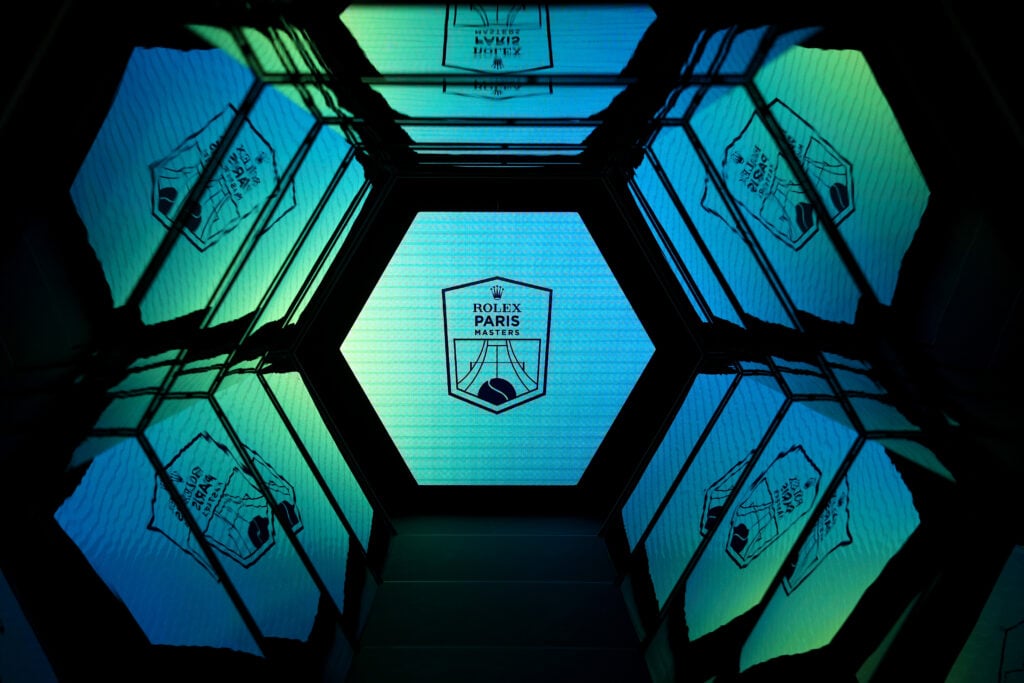 A view of the tunnel at the 2025 Paris Masters tournament
