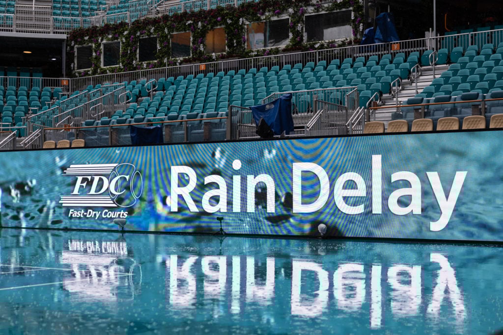 Rain delays at the 2024 Miami Open tournament