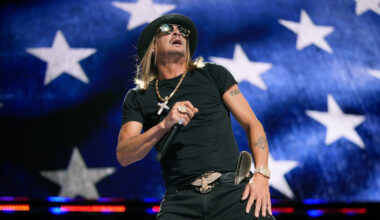 Kid Rock performs at the Republican National Convention on July 18, 2024 in Milwaukee, Wisconsin. (...