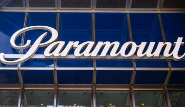 Paramount logo is seen at Times Square in New York City, United States of America on July 13th, 2024.
