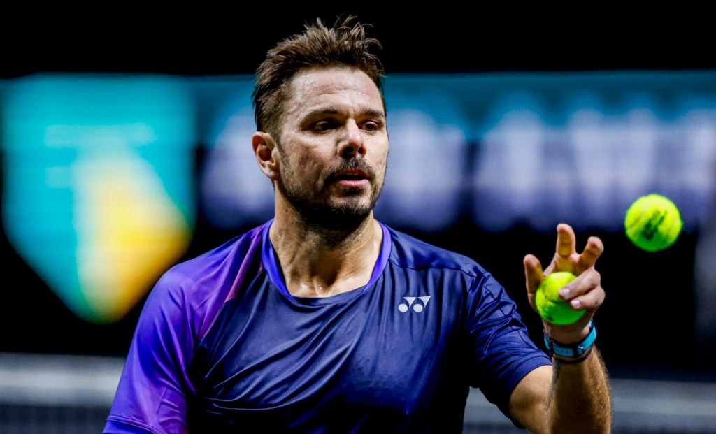 Stan Wawrinka in action at the 2025 Rotterdam Open
