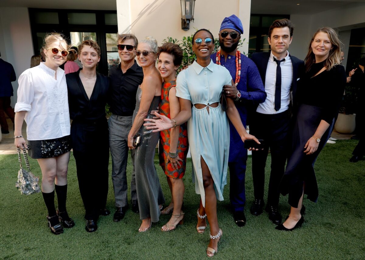 (L-R) Taylor Dearden, Gerran Howell, Grant Show, Katherine LaNasa, Joyce Pierpoline, North America Board Chair, BAFTA, Tracy Ifeachor, Adeyemi Eruola, Patrick Ball and Courtney LaBarge Bell, Executive Director, BAFTA North