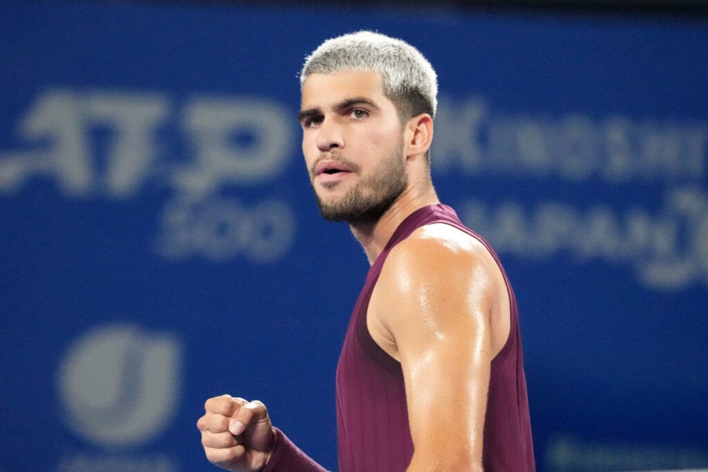 Carlos Alcaraz during Kinoshita Group Japan Open - Day 6