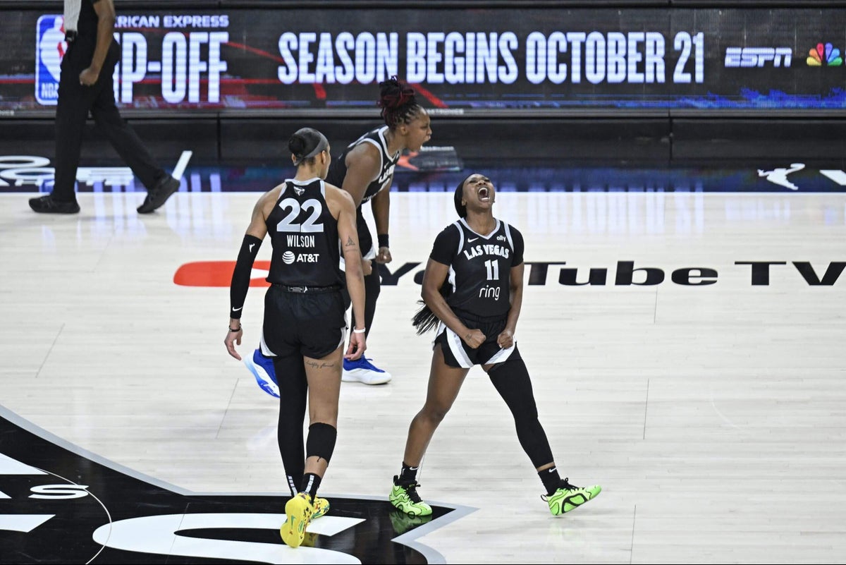 WNBA Finals: Las Vegas Aces take Game 1 with comeback victory against Phoenix Mercury