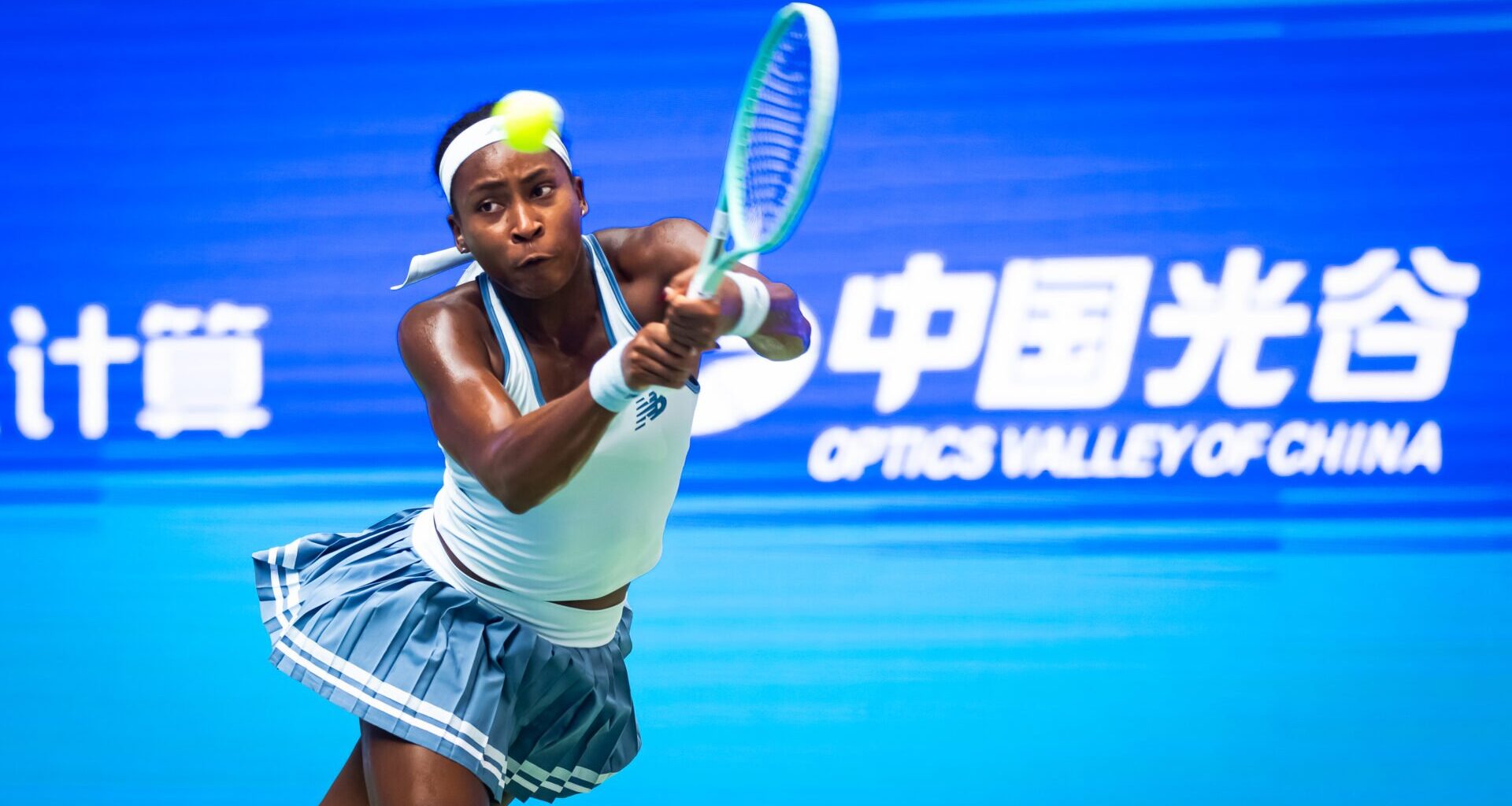 Coco Gauff does something remarkable on serve during latest match in Wuhan as she 'lays down a marker' to all her rivals