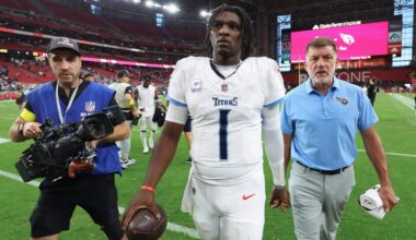 Titans QB Cam Ward asks reporters to recite play calls, is met with silence