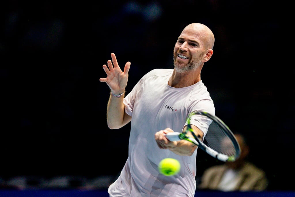 Adrian Mannarino in action at a UTS event in Hong Kong.