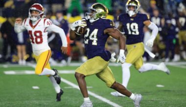 No. 20 USC allows 308 total rushing yards in 34-24 loss to No. 13 Notre Dame – NBC Los Angeles