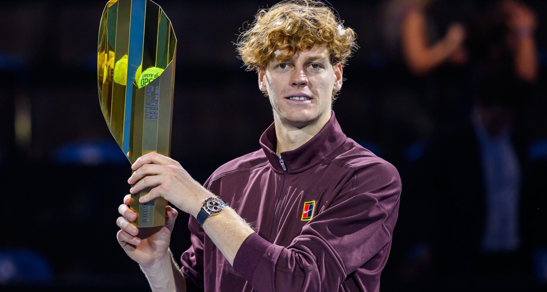 How many ATP titles Jannik Sinner has won compared to Novak Djokovic and Roger Federer at the same age