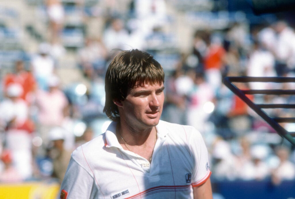 Jimmy Connors looks on at the 1983 US Open.