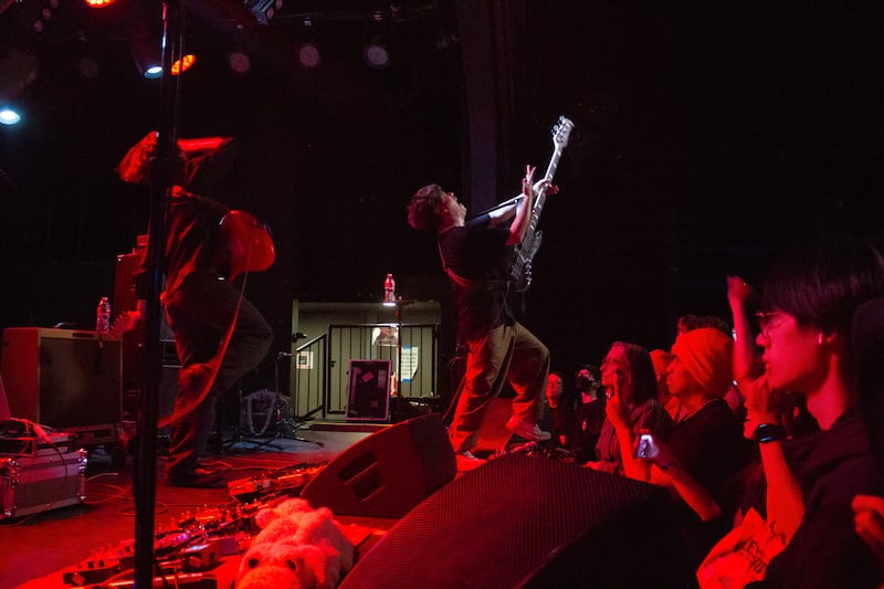 Guitarist playing for an audience