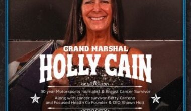 Award-winning Motorsports Journalist Holly Cain named Grand Marshal for Focused Health 302