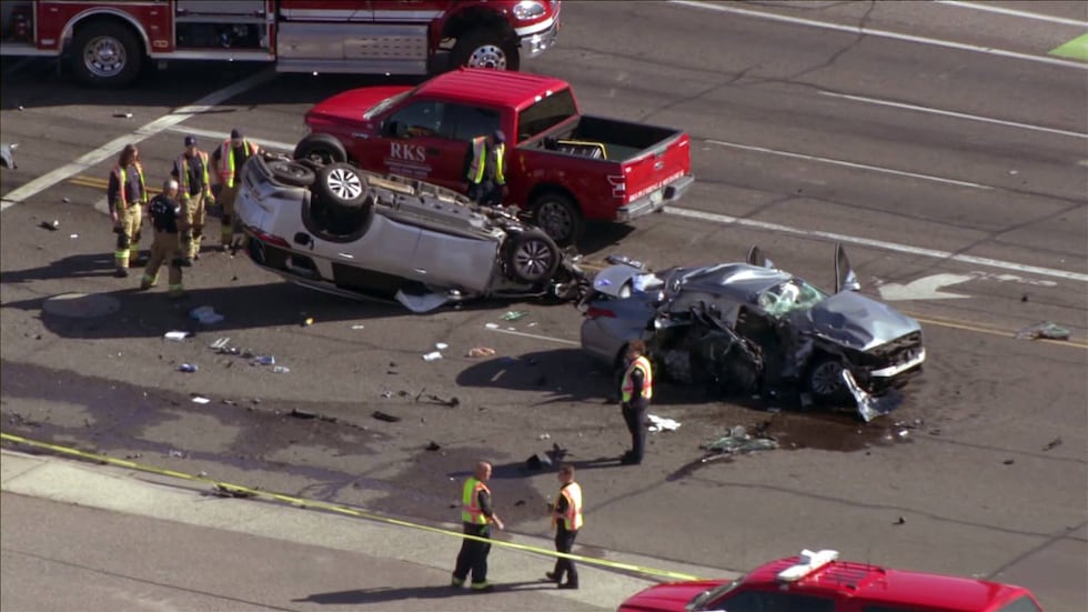 The two-vehicle crash happened early Wednesday afternoon at 35th Avenue and Union Hills Drive...