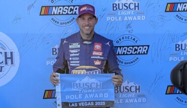 Denny Hamlin outduels Chase Briscoe for Las Vegas Pole