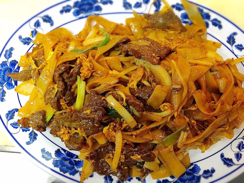 A beef noodle dish at April's