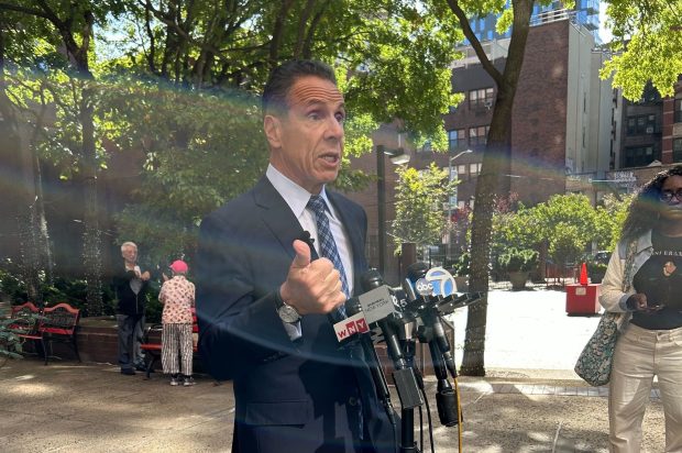 Former Gov. Andrew Cuomo is pictured in Chinatown, Manhattan on Friday, Oct. 3, 2025. (Chris Sommerfeldt / New York Daily News)