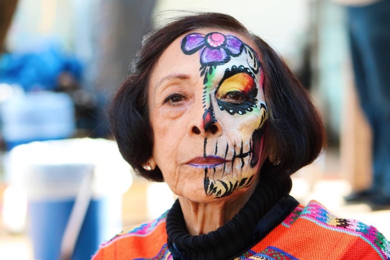 Organizers of the event encourage attendees to don traditional calaca costumes.