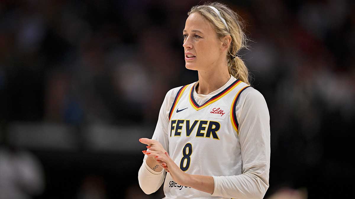 Minnesota Lynx forward Napheesa Collier (24) celebrates making a three point shot against the Golden State Valkyries in the first half at Target Center.