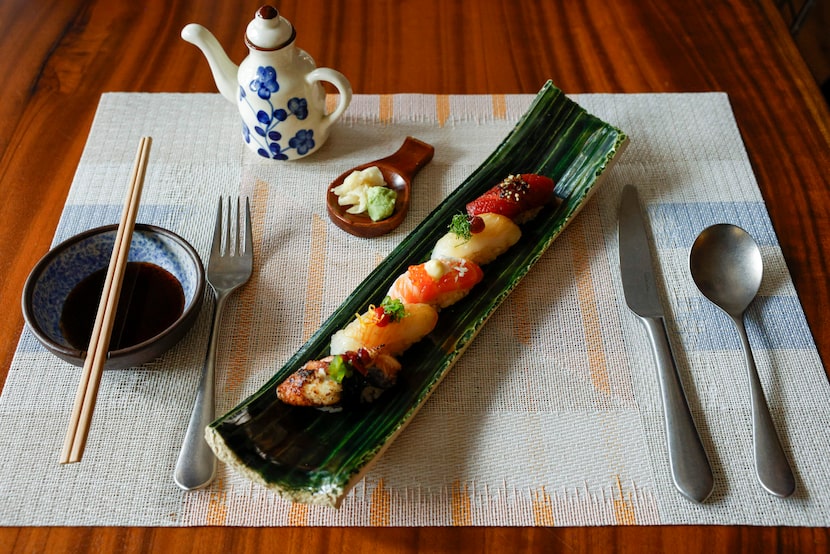 Customers can order nigiri (pictured) from Norman’s Japanese Grill. Or they can opt for more...