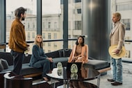 Guy Burnet as Charlie (from left), Kayla Wallace as Rebecca, Demi Moore as Cami and Billy...