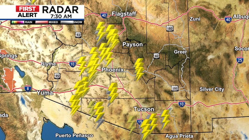 Lighting in Arizona this morning