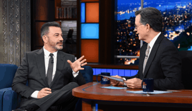Jimmy Kimmel on 'The Late Show with Stephen Colbert.'