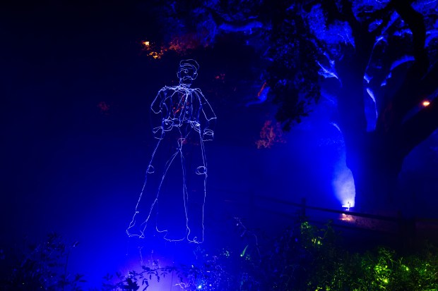 The Ghost Garden at “Carved” in Descanso Gardens on Friday,...