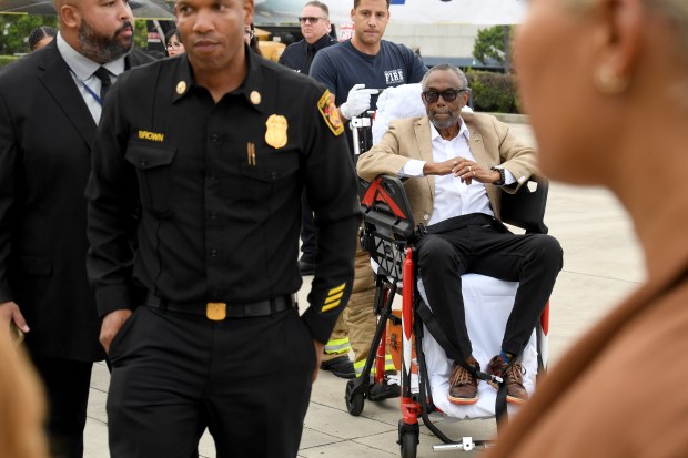 Paramedics come to the aid of LA City Councilman Curren...