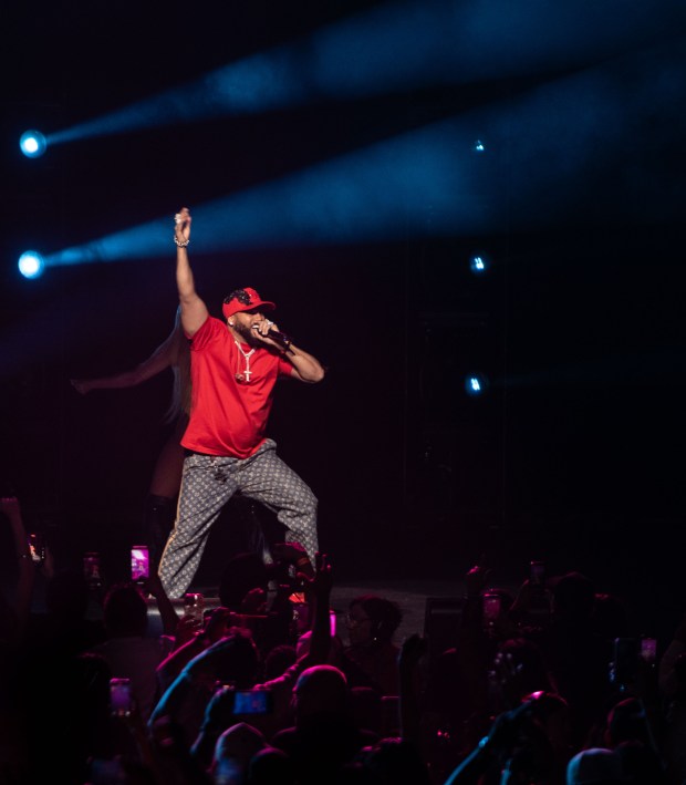 Dominican rapper El Alfa (AKA Emanuel Herrera Batista) performs at...