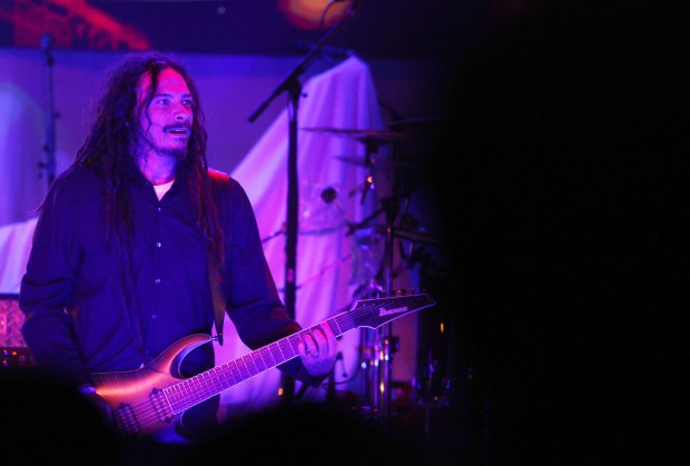 James “Munky Saffer, founding member of metal band Korn, performs...