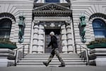 A man walks past the James R. Browning United States Courthouse building, a courthouse for the U.S. Court of Appeals for the 9th Circuit, in San Francisco, Aug. 27, 2025.