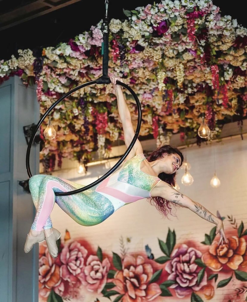 Aerial artists perform high-flying entertainment at The Glen in Frisco.