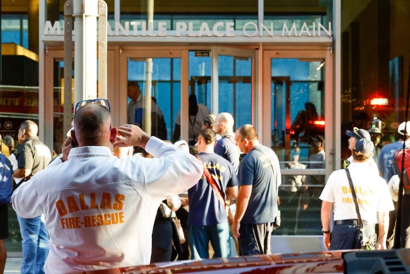Dallas Fire-Rescue responds to a call for service at 1800 Main Street, Thursday, Oct. 2,...