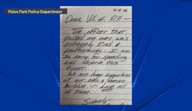 Man sends apology letter to suburban police after speeding ticket – NBC Chicago