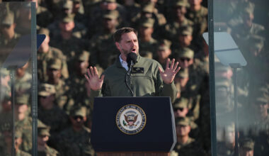 At 250th Marine anniversary event here, VP Vance vies with comedian for best line
