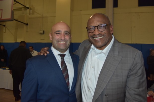 John Marinacci, President of St.Joseph’s Preparatory School and Bryan Carter,...