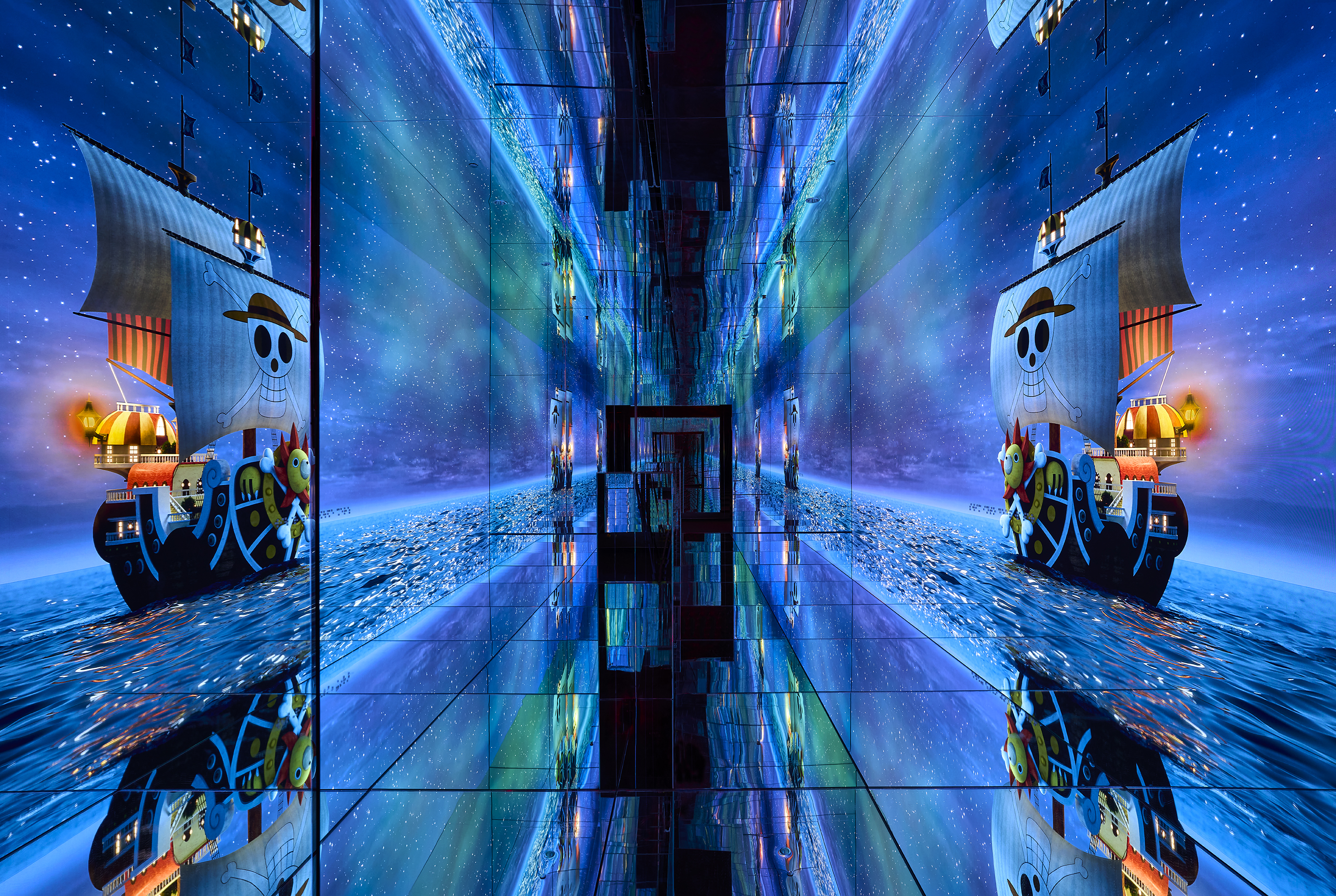 The Infinity Room portraying the Thousand Sunny - the Straw Hat Pirates ship.