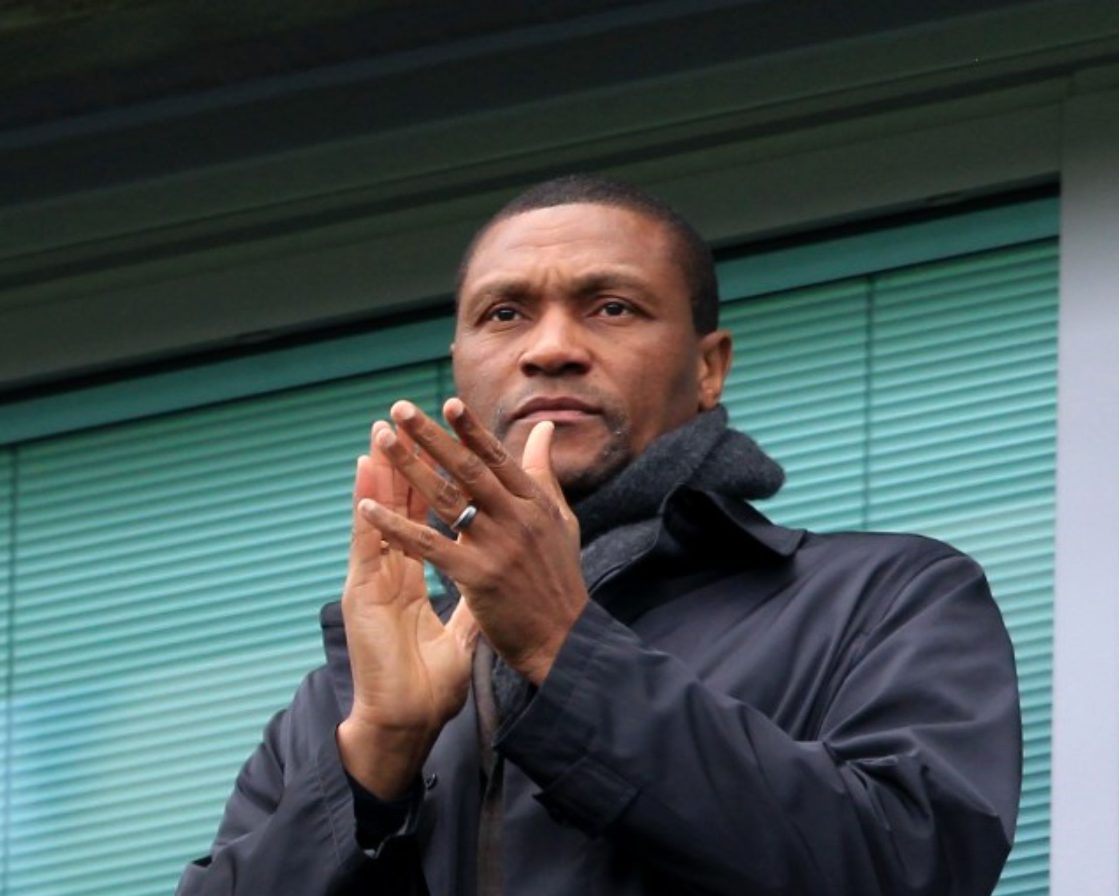 Michael Emenalo at Stamford Bridge to watch his son make his first team debut.